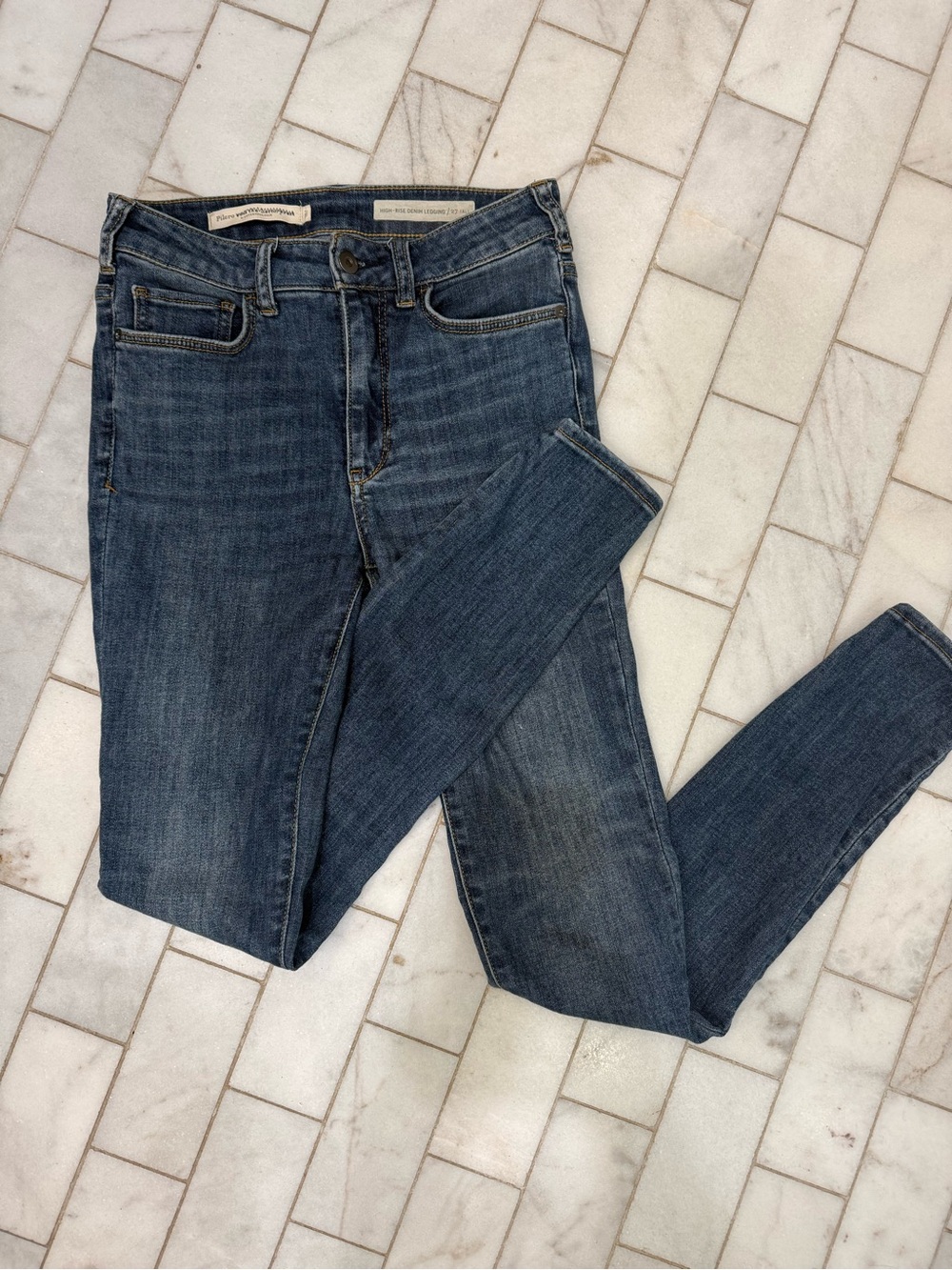 Anthropologie Women's Dark Blue Skinny Jeans
